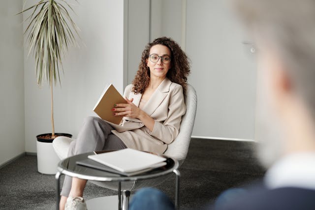 person interviewing a potential tenant